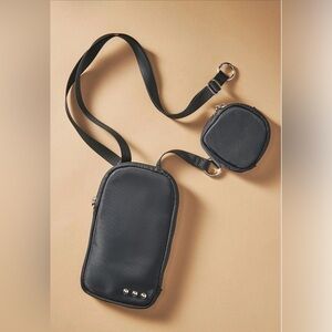 Anthropologie Pretty Simple Nessa Crossbody Phone Bag. New W/O tags. Black.